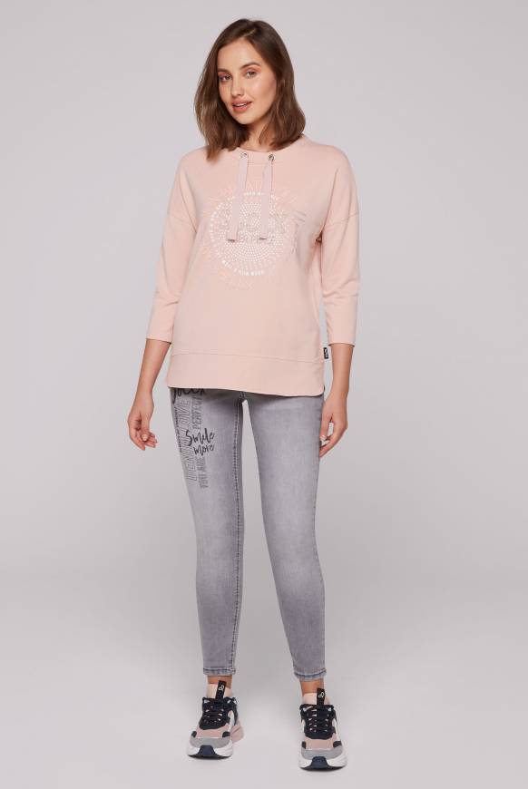 Soccx Shirt mit Stehkragen und Artwork rose blush Neuheiten