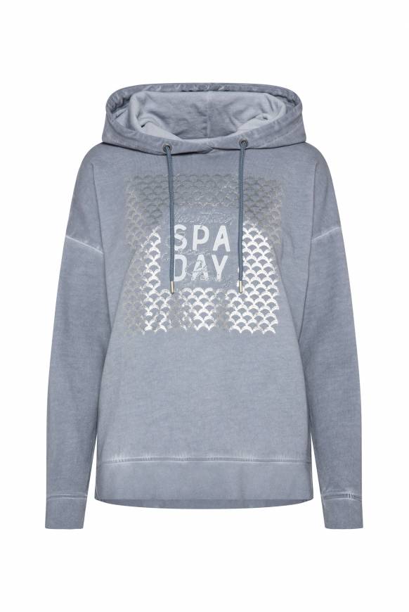 Soccx Hoodie Oil Dyed mit Artwork cold grey Räumungsverkauf