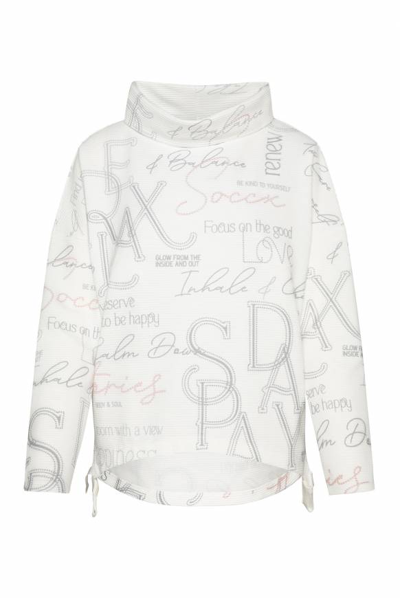 Soccx Strukturiertes Sweatshirt mit All Over Print opticwhite Kauf eins, bekomm eins gratis