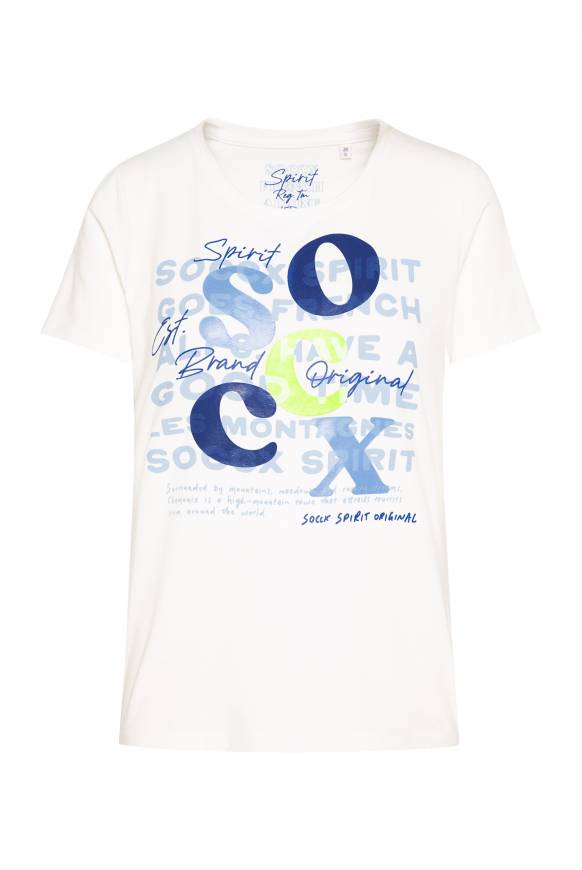 Soccx T-Shirt mit Rundhalsausschnitt und Print ivory Kostenlose Rückgabe
