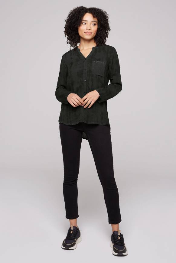 Soccx Langarmbluse mit All Over Print black 2025