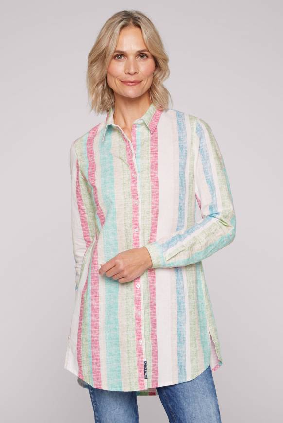 Soccx Bunt gestreifte Leinenbluse multi color Angebote