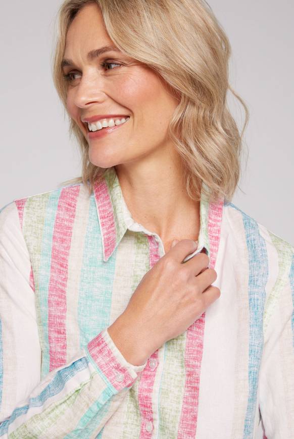 Soccx Bunt gestreifte Leinenbluse multi color Angebote