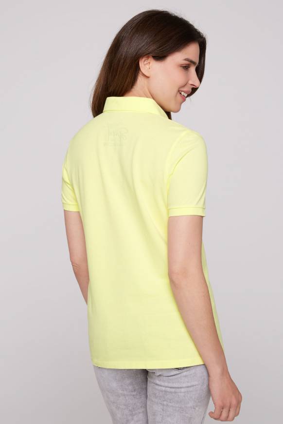 Soccx Poloshirt aus Pikee mit Glitter Print sunlight Begrenztes Angebot