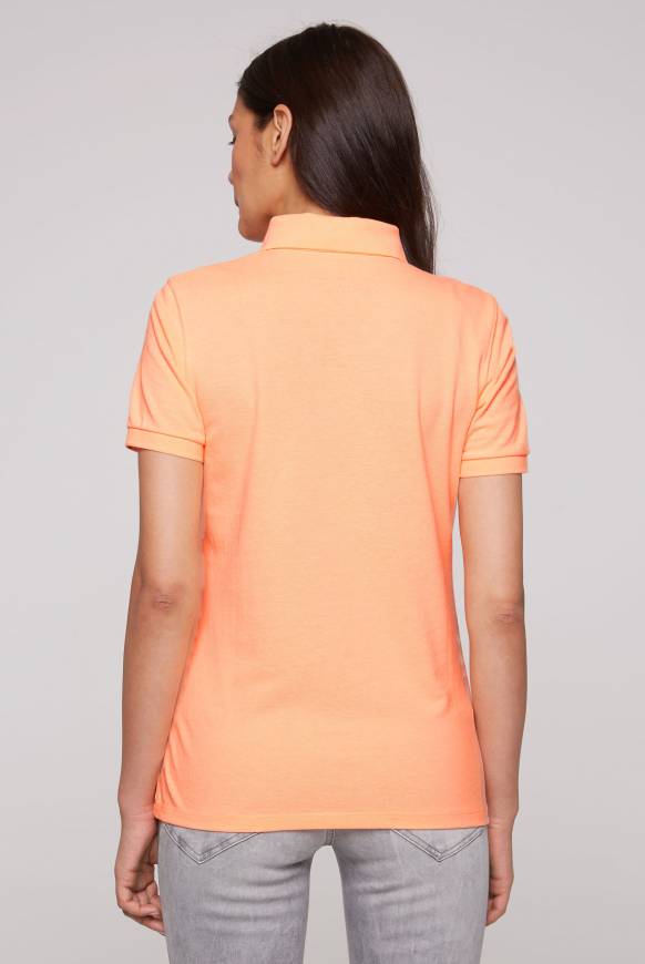 Soccx Kurzarmpolo aus Pikee mit Logo Print speed orange L Online Shopping