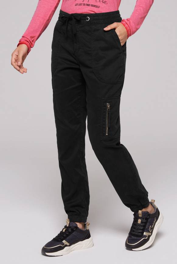 Soccx Cargohose mit Print Artwork black