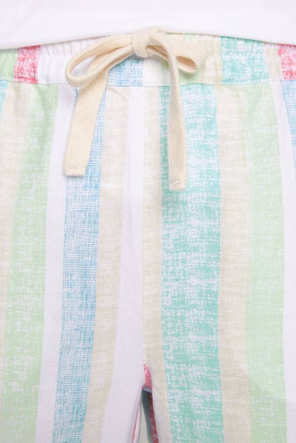 Soccx Bunt gestreifte Leinenhose multi color Valentinstagsangebot