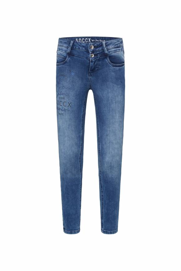Soccx Jeans MI:RA Slim Fit blue printed jogg Begrenzte Freigabe