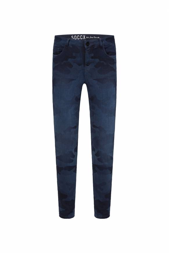 Soccx Jeans MI:RA Slim Fit blue camouflage JETZT KAUFEN