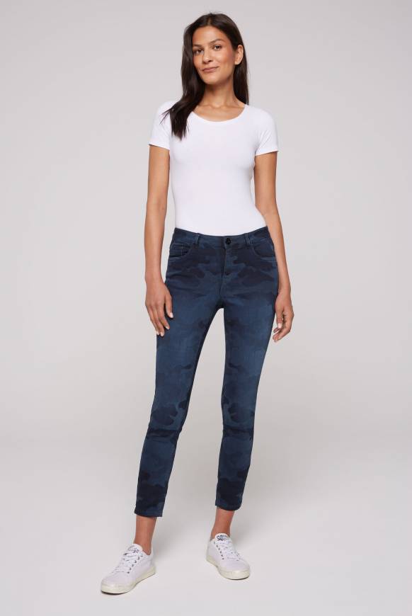 Soccx Jeans MI:RA Slim Fit blue camouflage JETZT KAUFEN