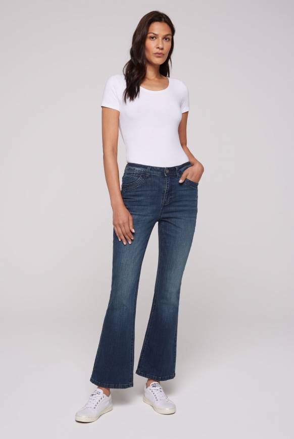 Soccx Flared Jeans PA:LA Regular Fit deep sea Neueste Stile