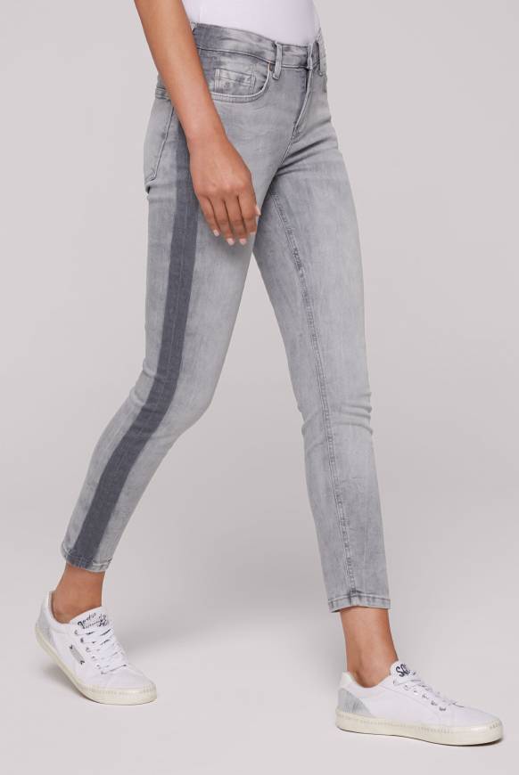 Soccx Jeans MI:RA mit Seitenstreifen grey Letzte 2 Tage