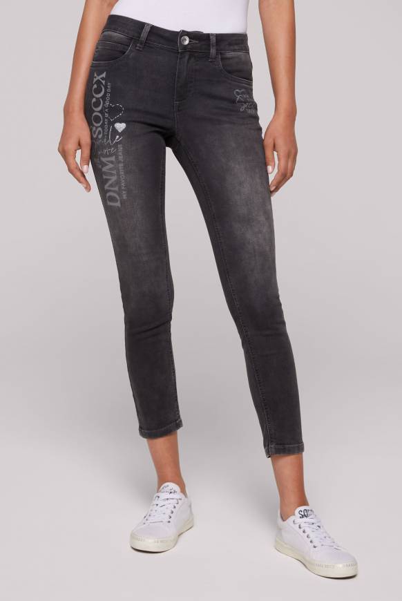 Soccx Jeans MI:RA Slim Fit jogg grey printed Zeitbegrenzte Promotion