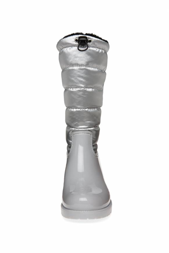 Soccx Gefütteter Gummistiefel mit Steppschaft silver Sonderangebot der Fabrik