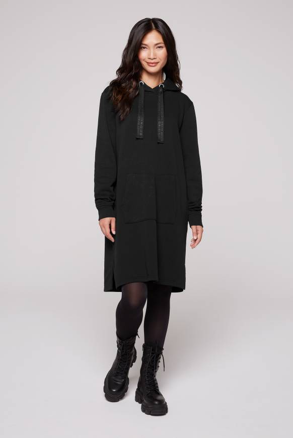 Soccx Sweatkleid mit Kapuze und Glossy Prints black Black Friday Preise
