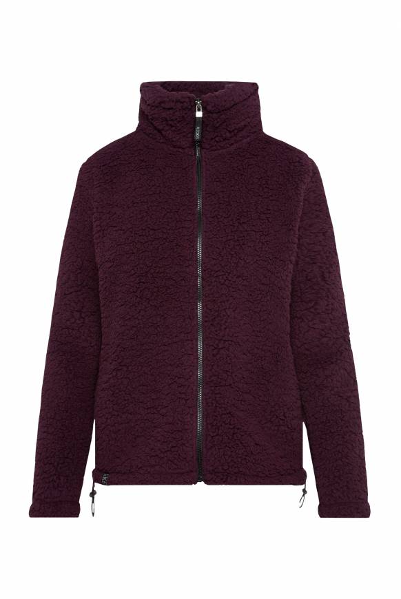 Soccx Sport-Jacke im Sherpa-Look deep plum Rabatte dieses Monats