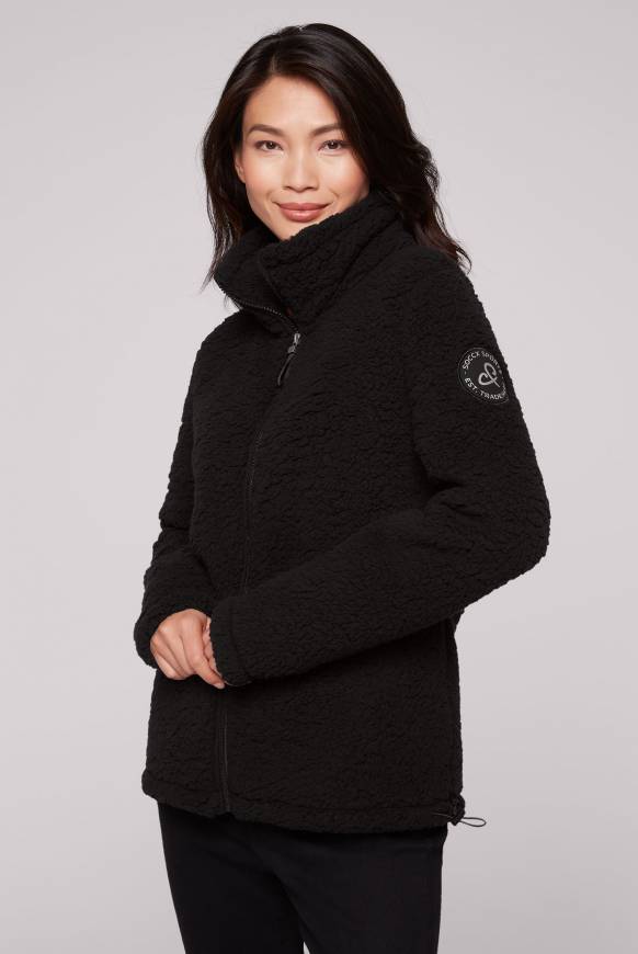 Soccx Sport-Jacke im Sherpa-Look black 2025