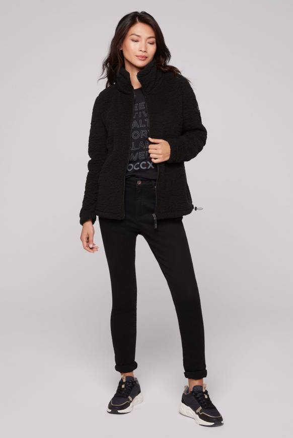 Soccx Sport-Jacke im Sherpa-Look black 2025