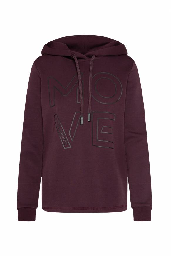 Soccx Hoodie aus Interlock mit Artwork und Tapes deep plum Günstiger Verkauf