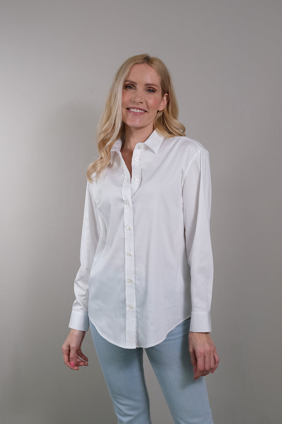 Soluzione Lockere Hemdbluse mit aufgesetzter Knopfleiste Nur noch ein Tag übrig