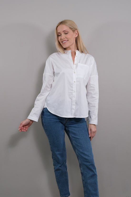 Soluzione Lockere Bluse mit Brusttasche Fiona Nur für heute