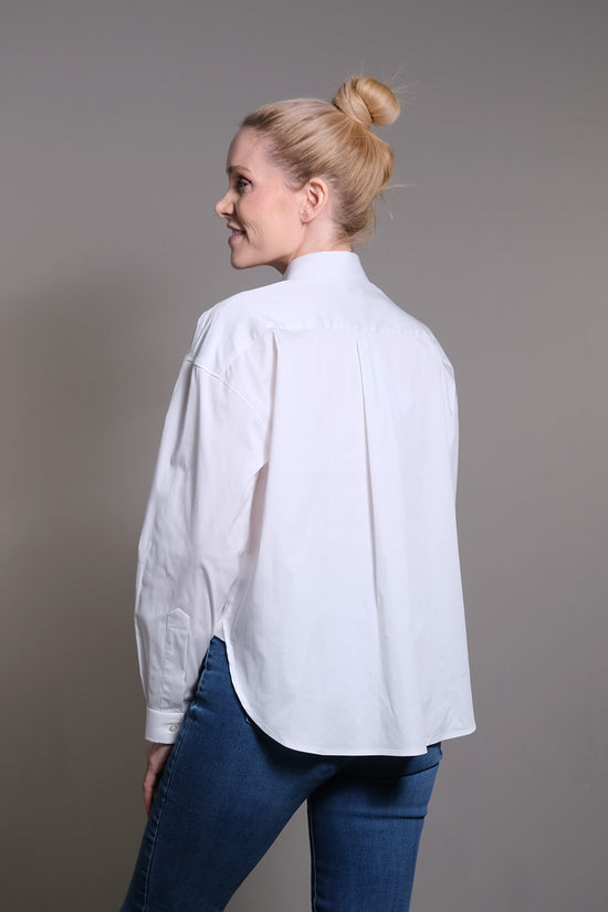 Soluzione Verkürzte Hemdbluse mit VKL und Rückenfalte Letzte 3 Tage