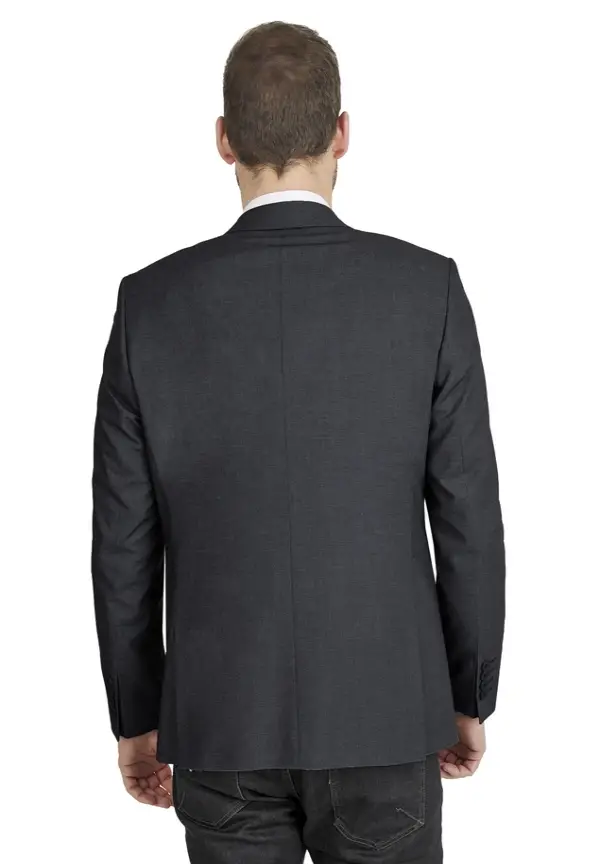 Steffen Klein Designer Business Sakko Anzug-Jackett Regular Fit in anthrazit Tiefpreis