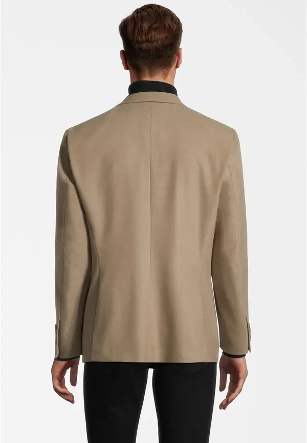 Steffen Klein Sakko aufgesetzte Taschen in beige Nur für heute