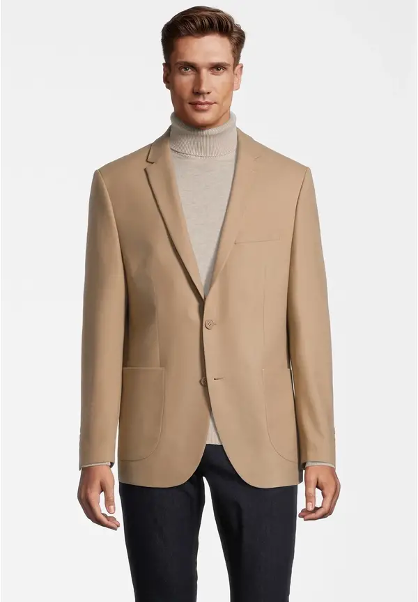 Steffen Klein Sakko aufgesetzte Taschen in beige Sonderangebot der Fabrik
