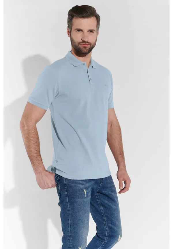 Steffen Klein Poloshirt in Hellblau Kostenloser Versand international