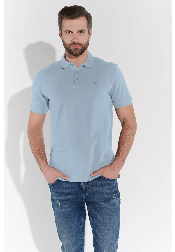 Steffen Klein Poloshirt in Hellblau Kostenloser Versand international