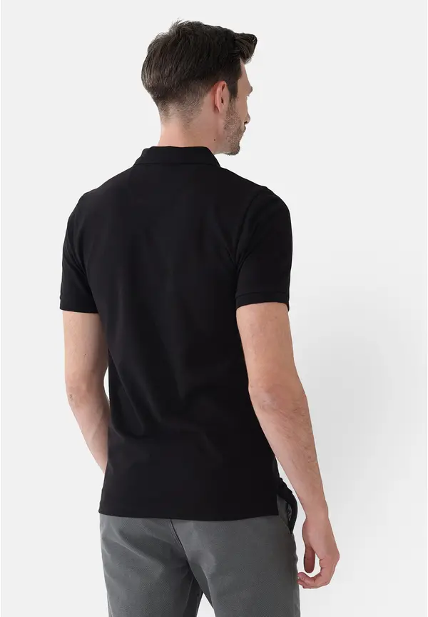 Steffen Klein Poloshirt in Schwarz Fabrikladen