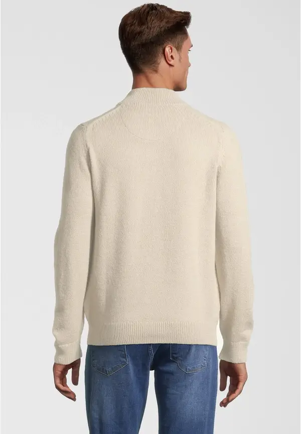 Steffen Klein Pullover Troyer Soft Touch in creme Verkauf
