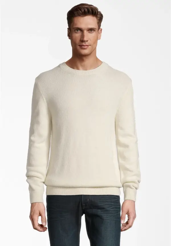 Steffen Klein Rundhals Soft Touch in creme Hotsell