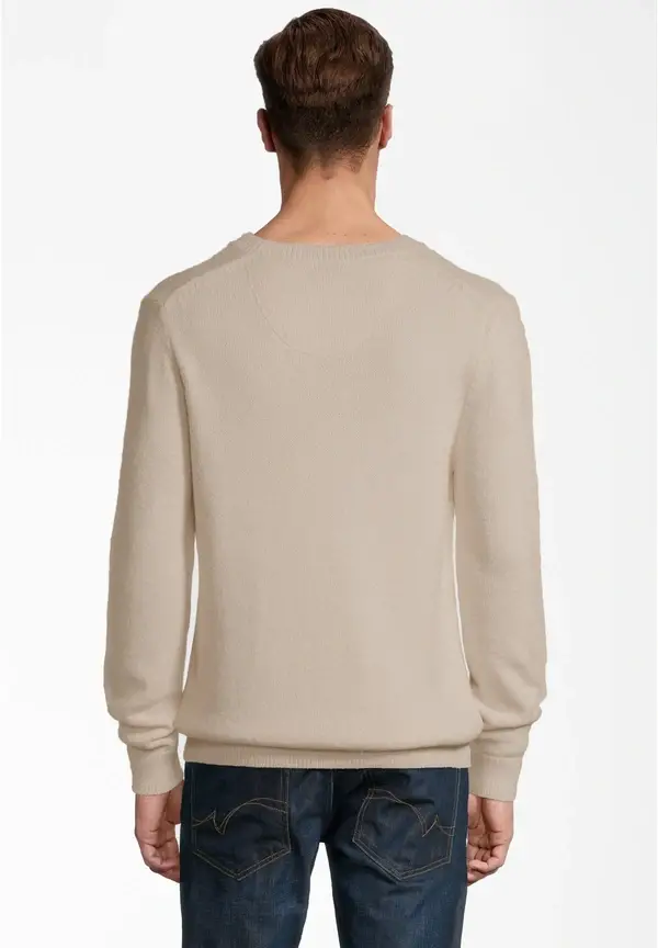 Steffen Klein Rundhals Soft Touch in beige im Angebot