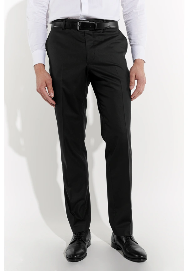 Steffen Klein Anzughose Regular Fit elastisch in schwarz Black Friday
