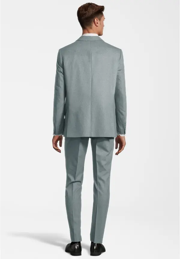 Steffen Klein Designer Anzug Slim Fit in salbei Bis zu 50% Rabatt
