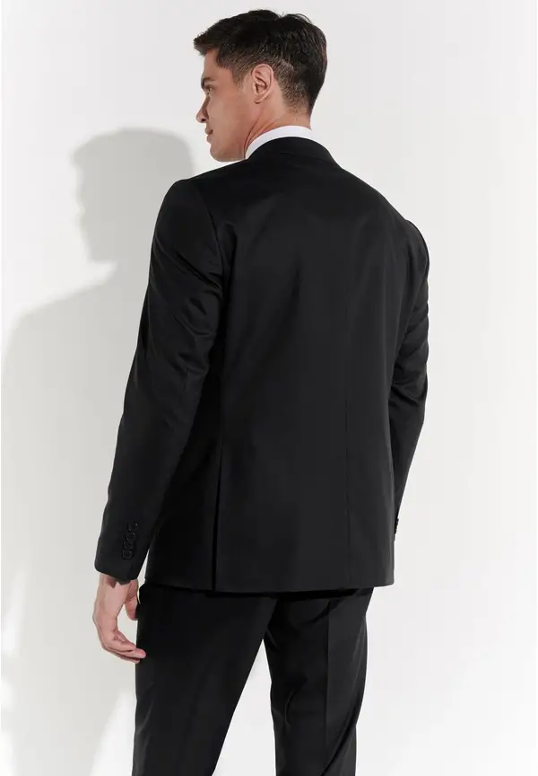 Steffen Klein Anzug Regular Fit elastisch in Black Bis zu 60% Rabatt