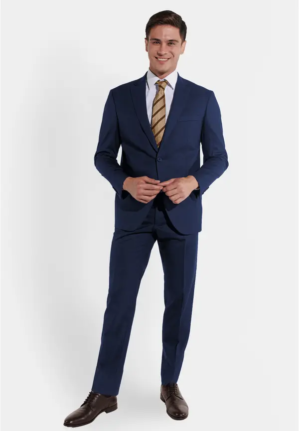 Steffen Klein Anzug Regular Fit elastisch in Blue Bis zu 65% Rabatt