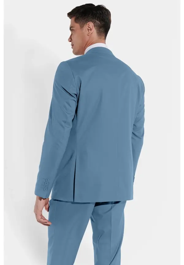 Steffen Klein Anzug Regular Fit elastisch in Light blue Super Rabatt