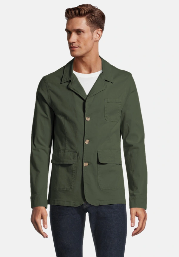Steffen Klein Baumwoll-Sakko in khaki Outlet