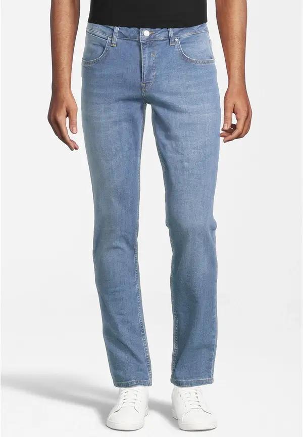 Steffen Klein Jeans Slim Fit used in Blau Snow Wash Kostenloser Versand