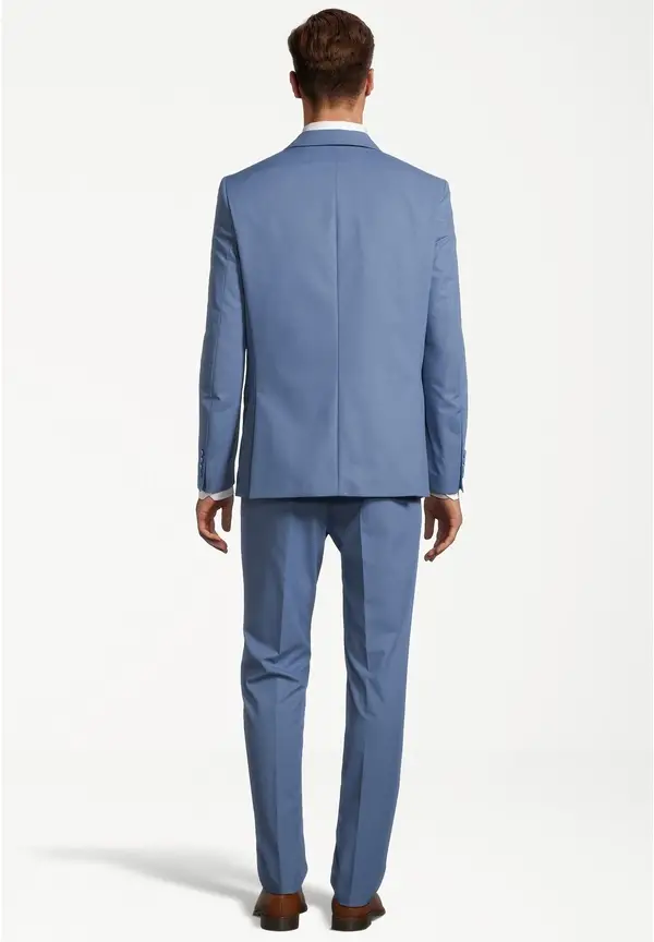 Steffen Klein Designer Anzug Slim Fit in Hellblau Flash Sale