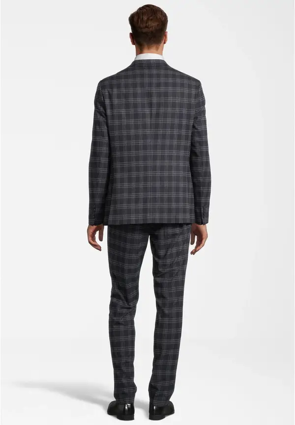 Steffen Klein Anzug Slim Fit kariert in navy checkered Exklusivangebot