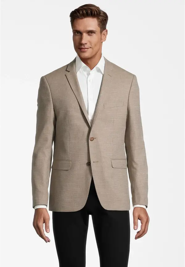 Steffen Klein Sakko Struktur Melange in beige Lagerräumung