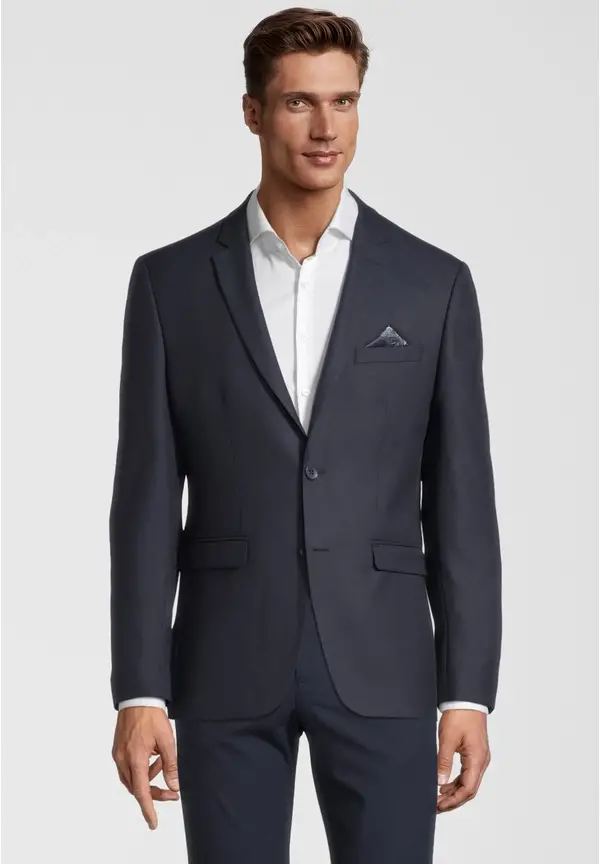 Steffen Klein Sakko Struktur Einstecktuch in Marine Top Angebot