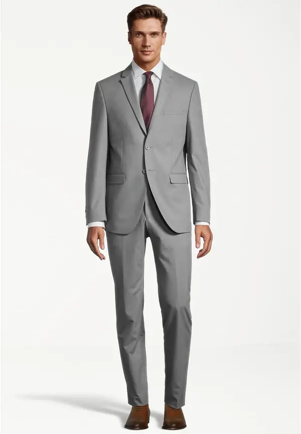 Steffen Klein Designer Anzug Slim Fit in Grau Sonderangebote