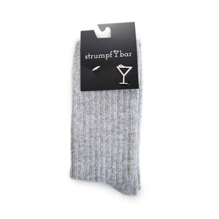 Strumpfbar Winter Sprizz graumelange-silber Black Friday Preise
